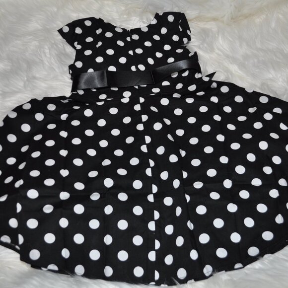Polka Dots Dress Girl Vintage 1950s Rockabilly Sleeveles Swing A-line - Picture 6 of 8